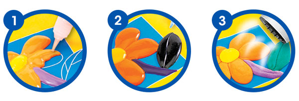 Amos Set Pufnaste boje sa 3D efektom IC9565 - detalj