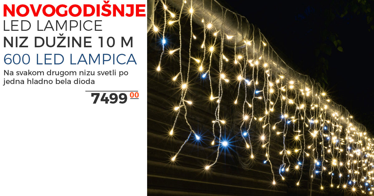 10 metara 600 kom LED niz za spoljnu i unutrašnju upotrebu - detalj