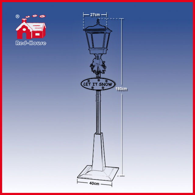 Ulična Lampa Novogodišnja 180 cm Red - detalj