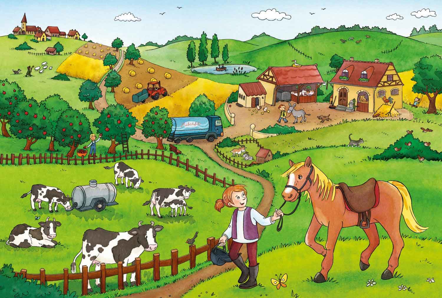 Ravensburger puzzle Dečije puzle - 2x12 - Working on the Farm 2x12 delova RA07560 - detalj