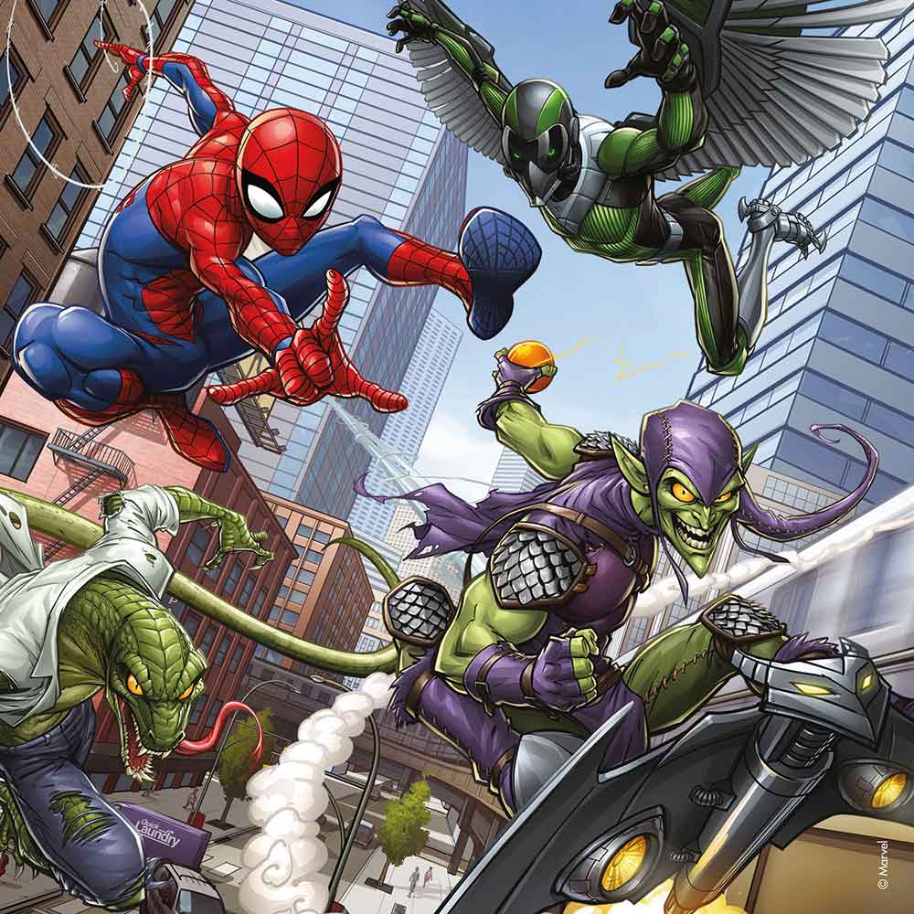 Ravensburger puzzle Dečije puzle - 3x49 - Marvel - Spider-man 3x49 delova RA08025 - detalj