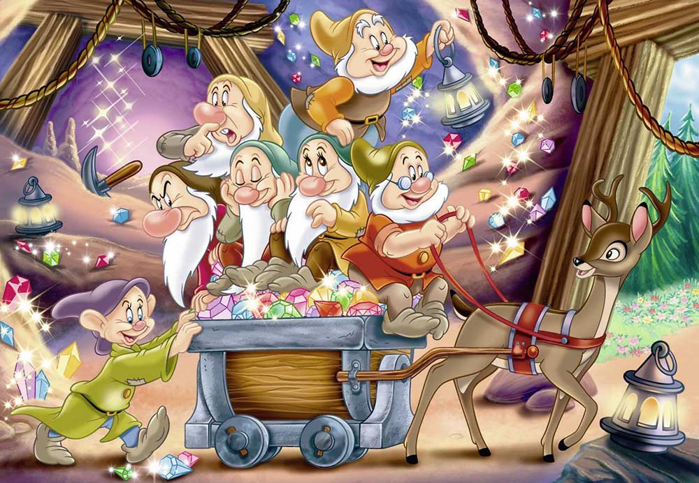 Ravensburger puzzle Dečije puzle - 2x24 - Disney - Snow White and the seven Dwarfs 2x24 dela RA08859 - detalj