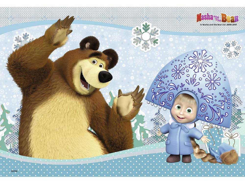 Ravensburger puzzle Dečije puzle - 2x24 - Maša i medved - Masha and the Bear 2x24 dela RA09046 - detalj