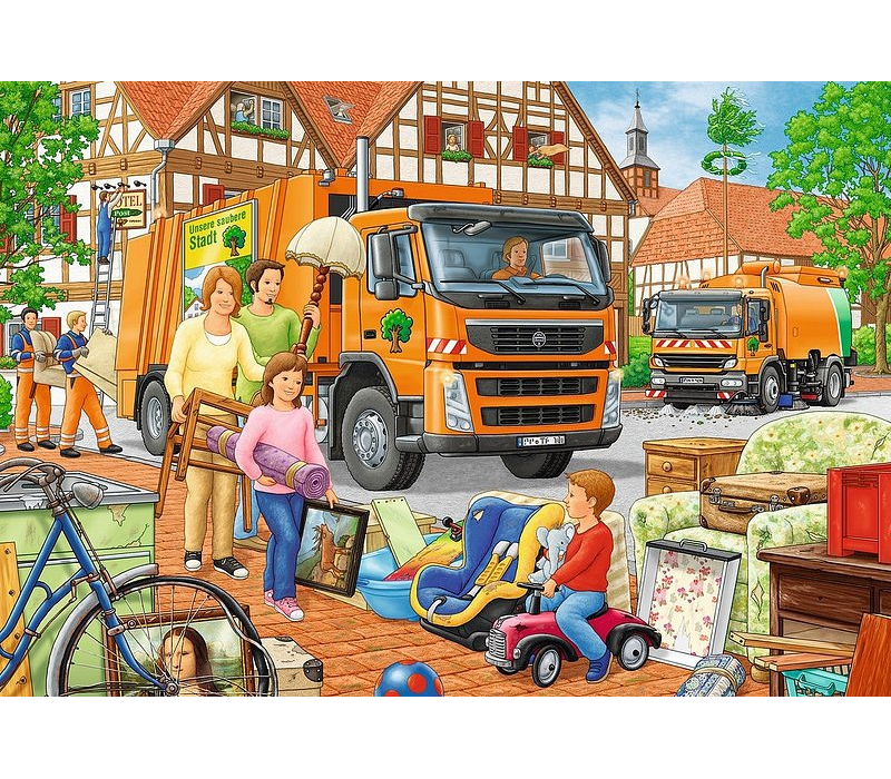 Ravensburger puzzle Dečije puzle - 2x24 - The Dustmen 2x24 delova RA09192 - detalj