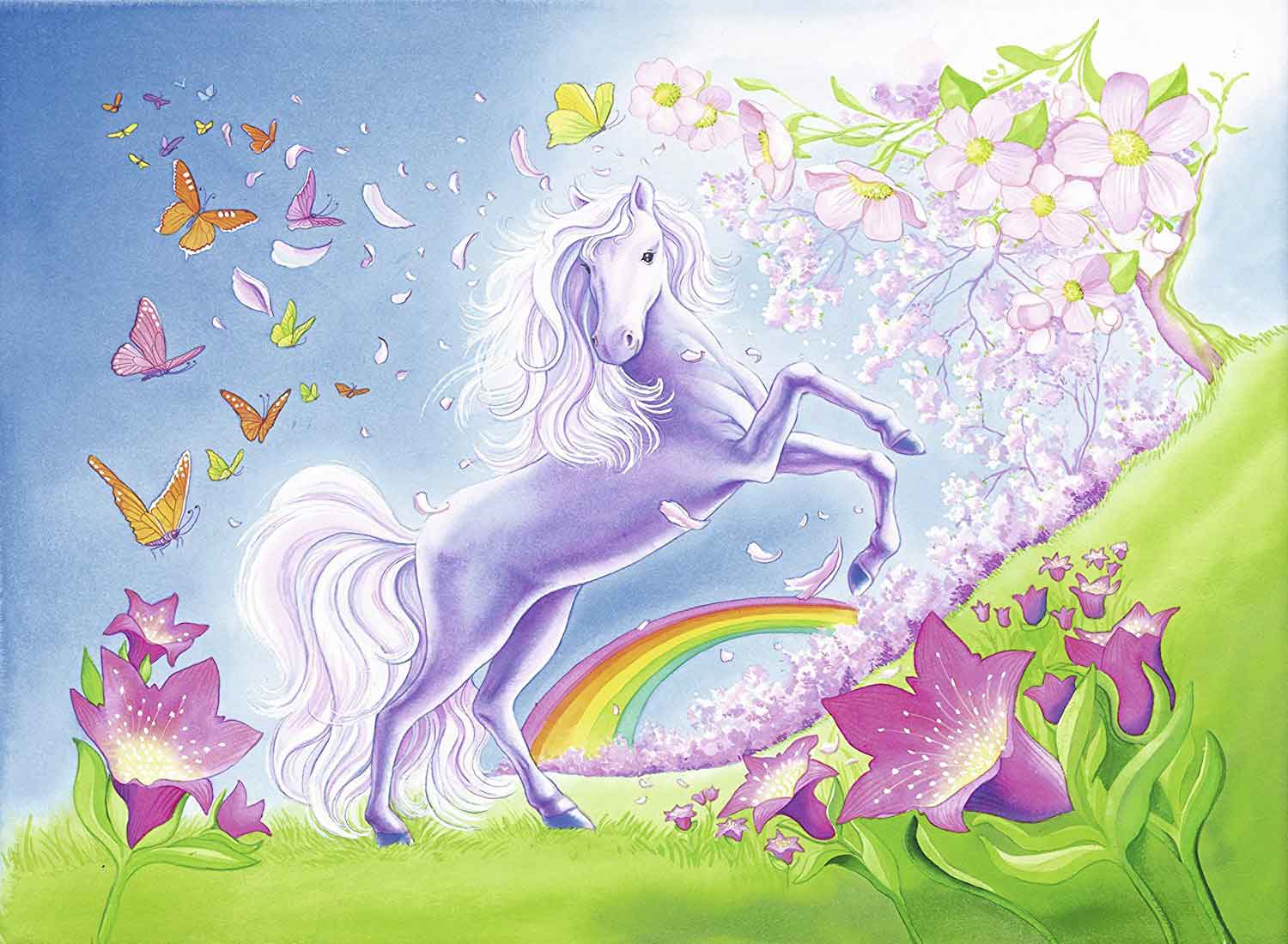 Ravensburger puzzle Dečije puzle - 2x24 - Životinje - Konji - Rainbow Horses   2x24 delova RA09193 - detalj