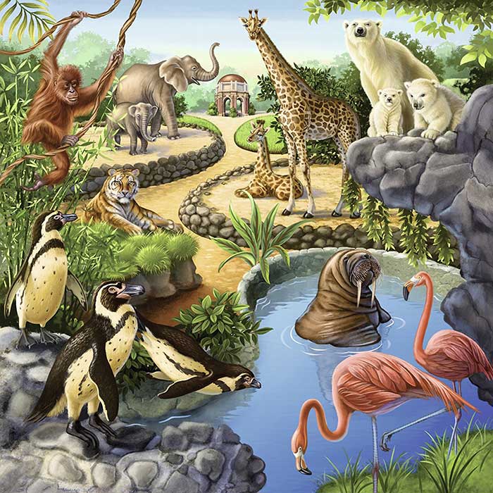 Ravensburger puzzle Dečije puzle - 3x49 - Životinje - Animals  3x49 delova RA09265 - detalj