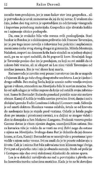 Ðavo Se Tome Još Smeje, Režin Deforž - detalj