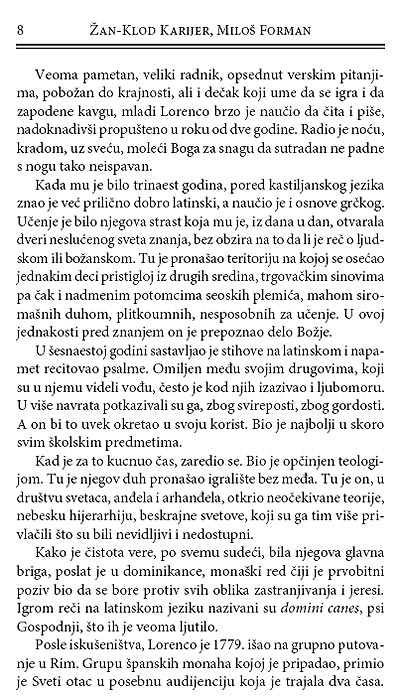 Gojine Utvare, Žan-Klod Karijer i Miloš Forman - detalj