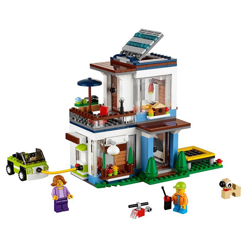 LEGO® Creator kocke 3 in 1 - Modular Modern Home - Savremeni dom 386 delova 31068 - detalj