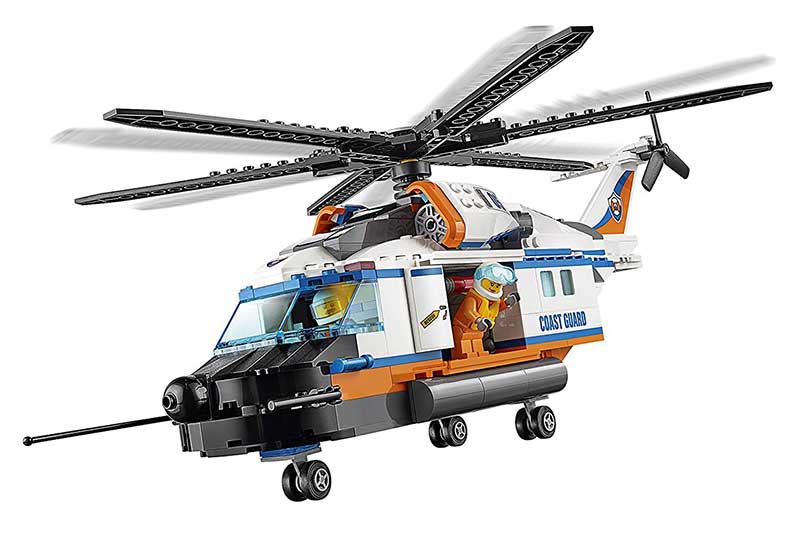 LEGO® City kocke Heavy-duty Rescue Helicopter - Obalska straža: Spasilački helikopter  415 delova 60166 - detalj