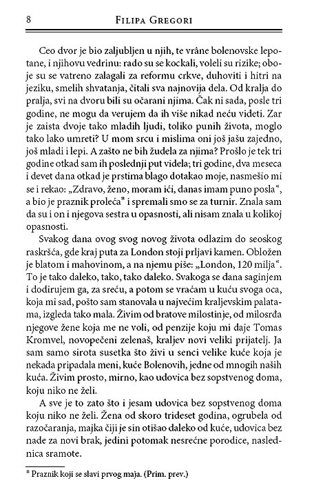 Nasleđe Bolenovih, Filipa Gregori - detalj