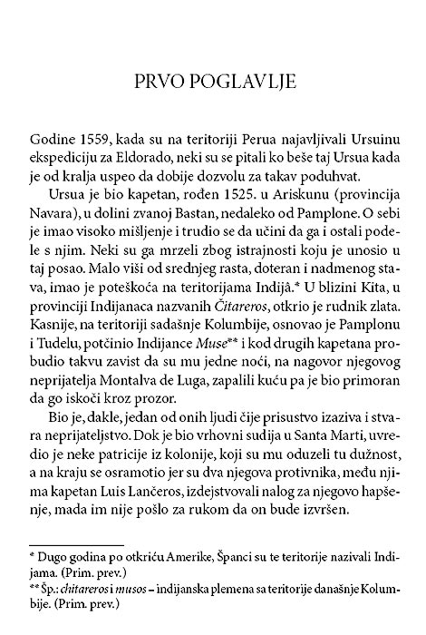 Agire, Gnev Božiji, Ramon H. Sender - detalj