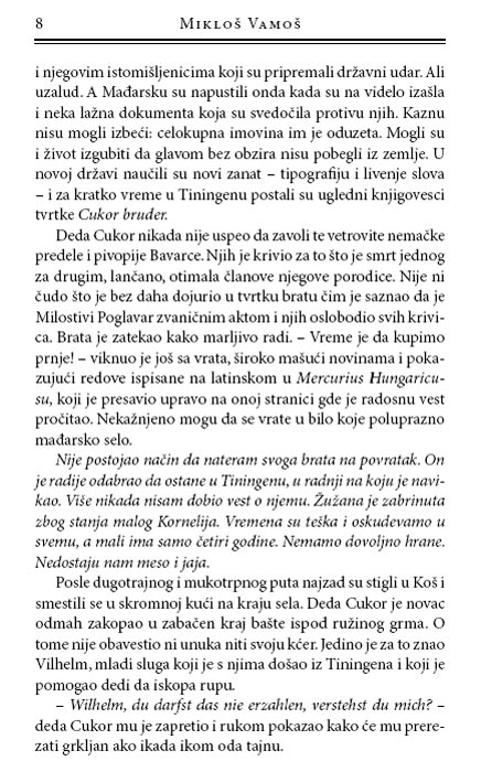 Knjiga Očeva, Mikloš Vamoš - detalj