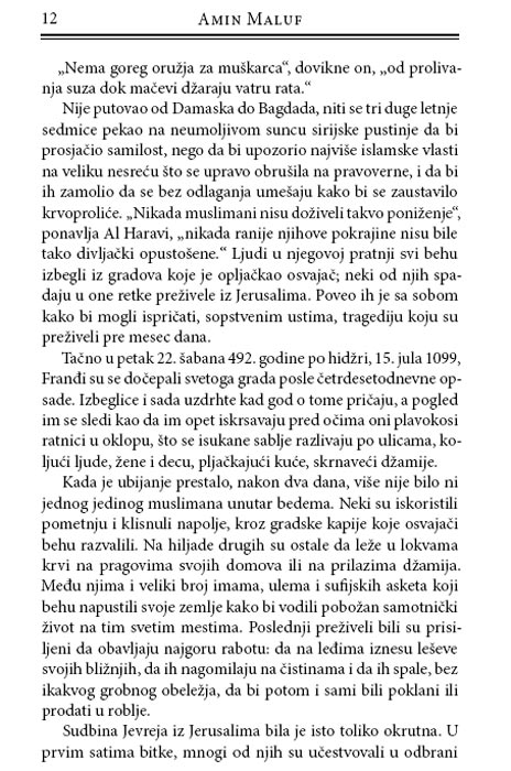 Krstaški Ratovi U Očima Arapa, Amin Maluf - detalj
