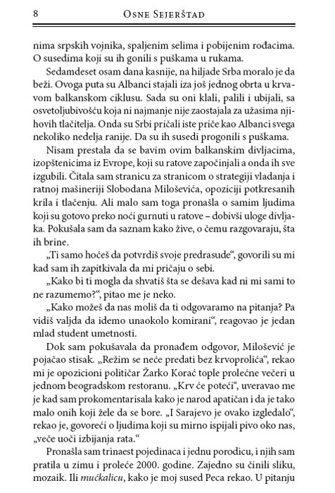 Portreti Iz Srbije, Osne Sejerštad - detalj