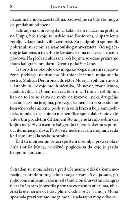 Noć Kaligrafa, Jasmin Gata - detalj