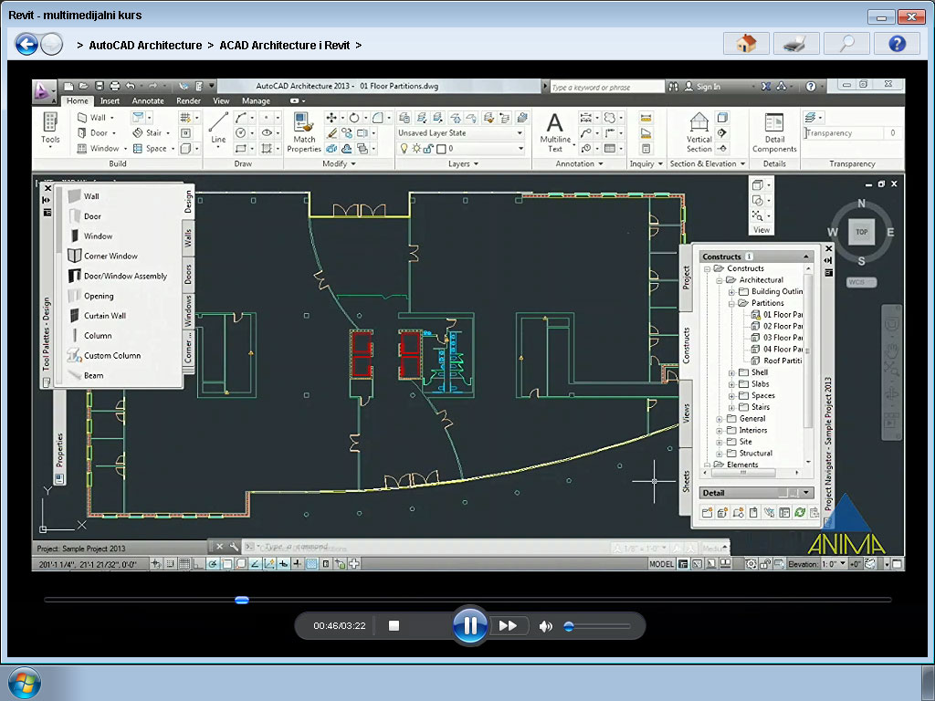 Multimedijalni kurs Revit – prelazak sa AutoCAD-a - detalj