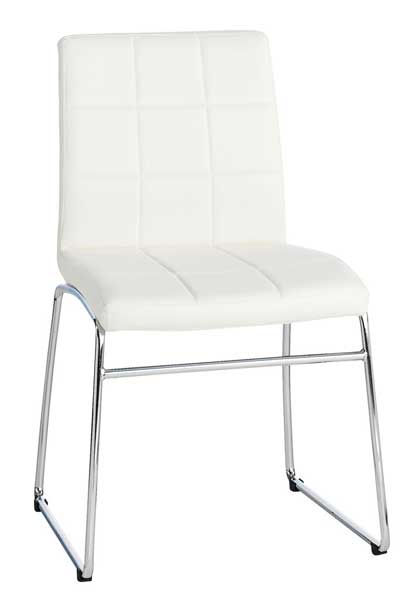 Trpezarijska garnitura Slages Sto i 4 stolice bele  - detalj