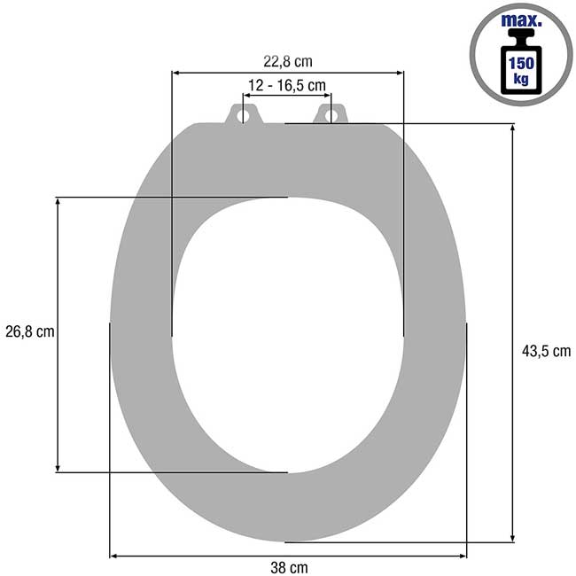 Cornat Daska za toalet od lakiranog medijapana KSD532 - detalj