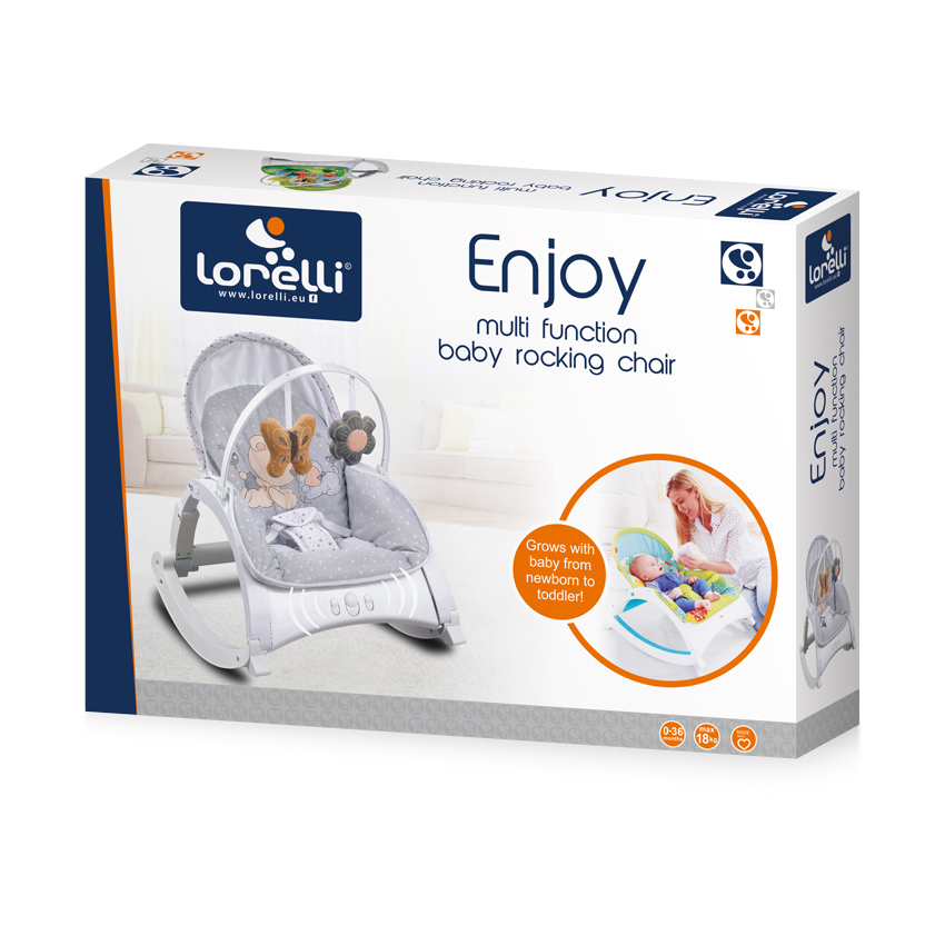 Lorelli Ležaljka i ljuljaška za bebe Enjoy beige daisy 10110112125 - detalj