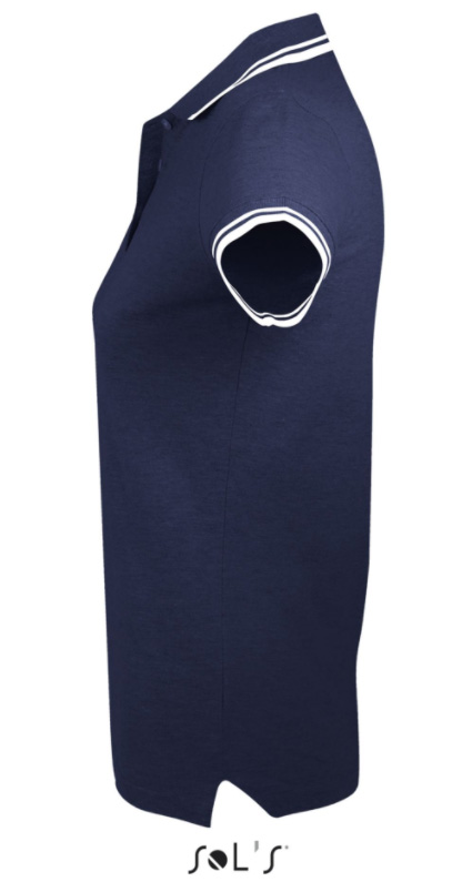 Sols Pasadena Ženska majica sa kragnom vel. M French Navy/White 00578 - detalj