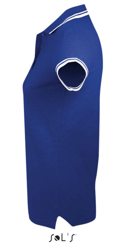 Sols Pasadena Ženska majica sa kragnom vel. XL Royal Blue/White 00578 - detalj