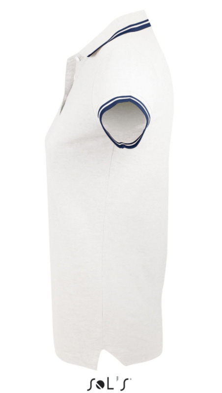 Sols Pasadena Ženska majica sa kragnom vel. XL White/Navy 00578 - detalj