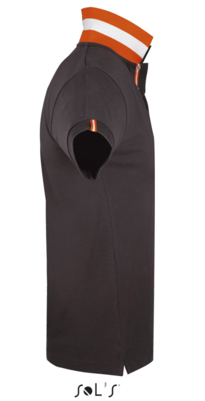 Sols Muška majica sa kragnom Patriot Dark Grey vel. XL 00576 - detalj