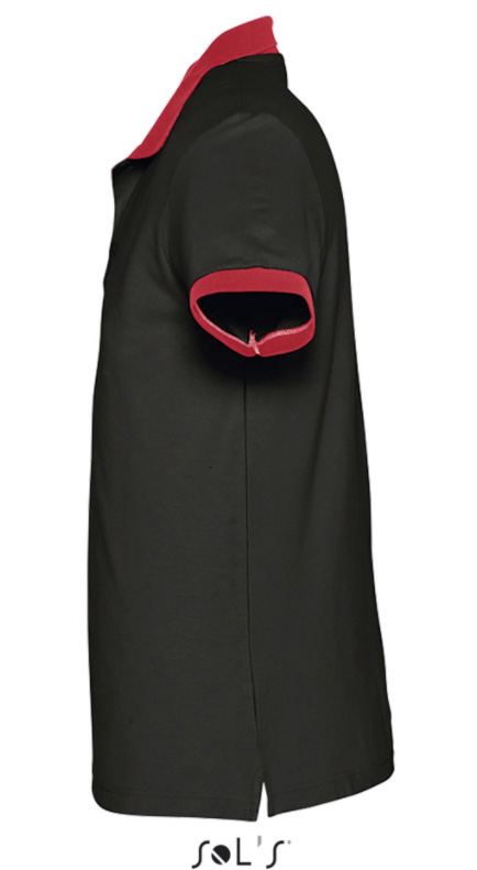 Muška majica sa kragnom veličina M Sols Prince Black/Red 11369 - detalj