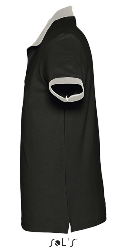 Muška majica sa kragnom veličina XXL Sols Prince Black/Grey 11369 - detalj