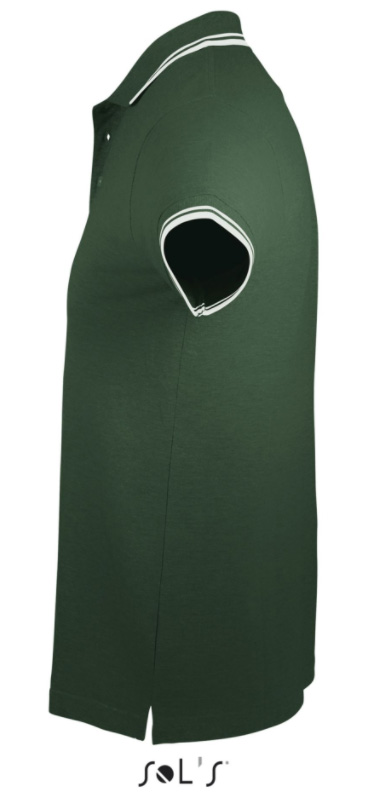 Polo majica za muškarce veličina XXL Sols Pasadena Forest Green/White 00577 - detalj