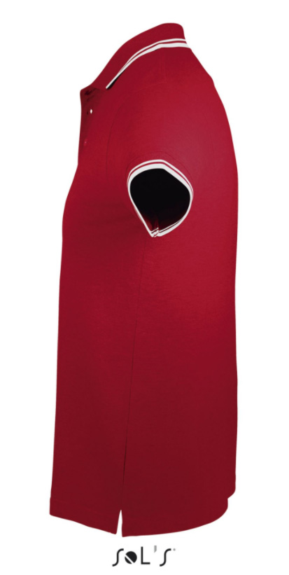 Polo majica za muškarce veličina L Sols Pasadena Red/White 00577 - detalj