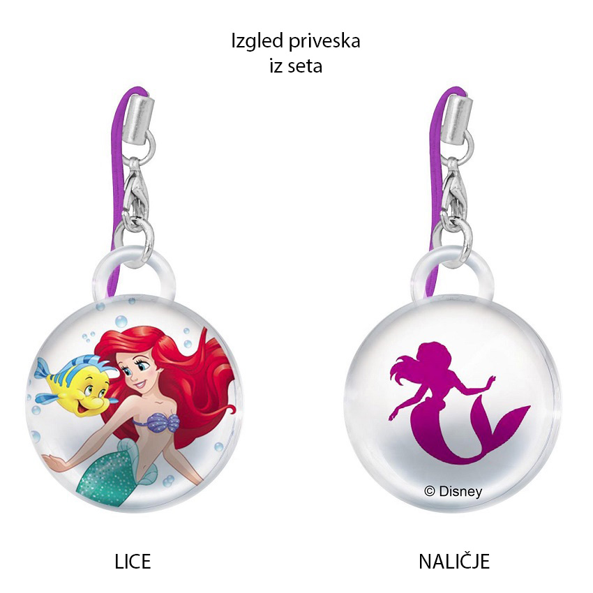 Bullyland Figurica Walt Disney Ariel + privezak 13418 - detalj