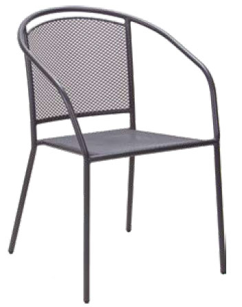 Velika Baštenska Garnitura Od Metala Cefalu - 6 Stolica i Sto - detalj