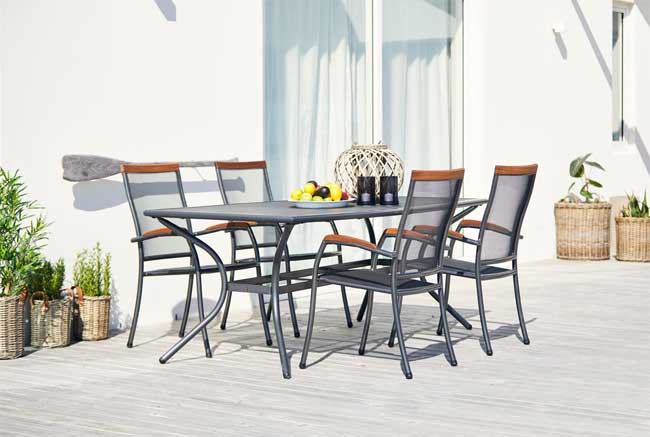 Baštenski sto Lugano 100x200 - detalj