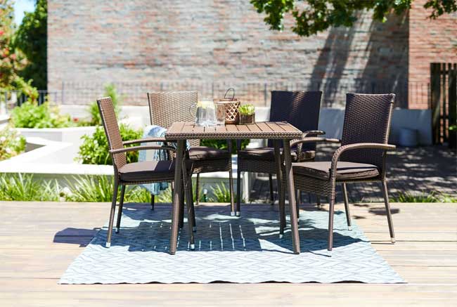 Baštenski sto Claire 80x80 - detalj