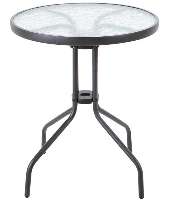 Baštenska Garnitura - 4 Stolice i Sto Sa Staklom - Sia 4 Black - detalj