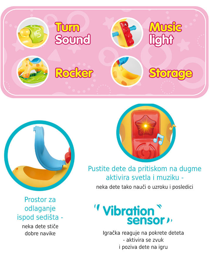 Five Star Guralica - klackalica ŽIRAFA - detalj