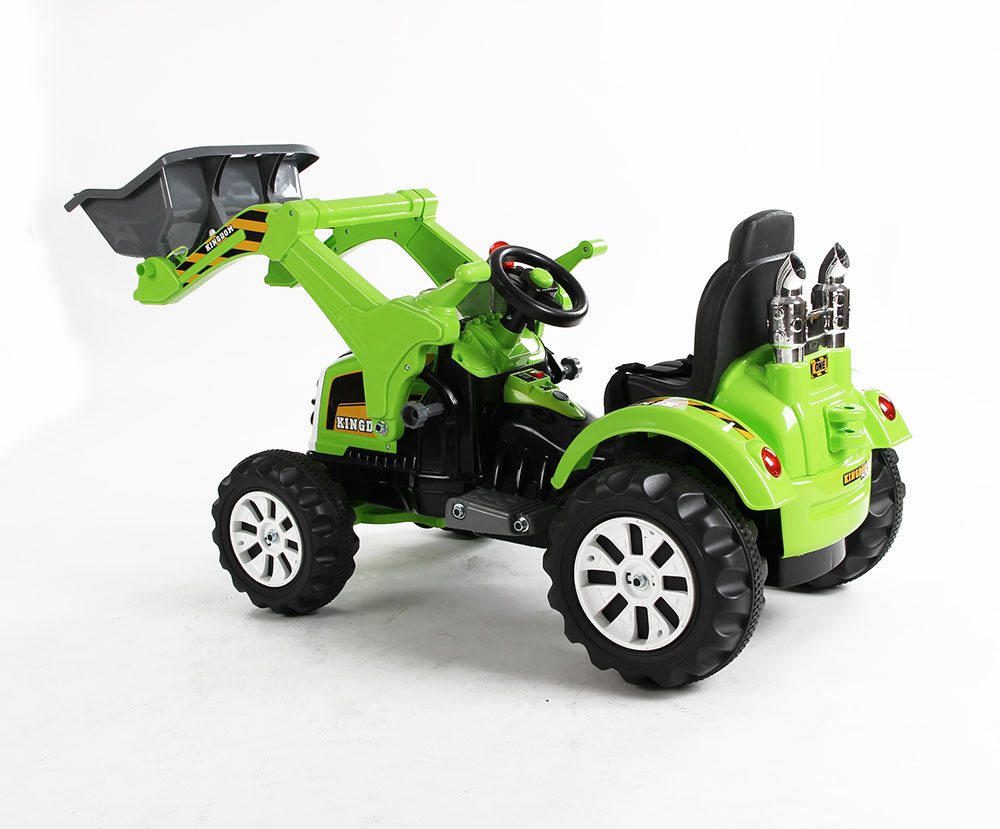 Dečiji zeleni Bager na akumulator - detalj