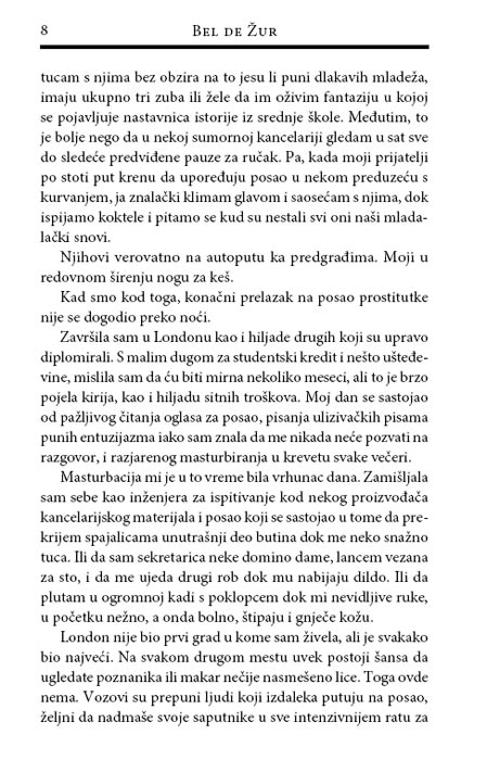 Intimne Avanture Jedne Londonske Prostitutke, Bel de Žur - detalj