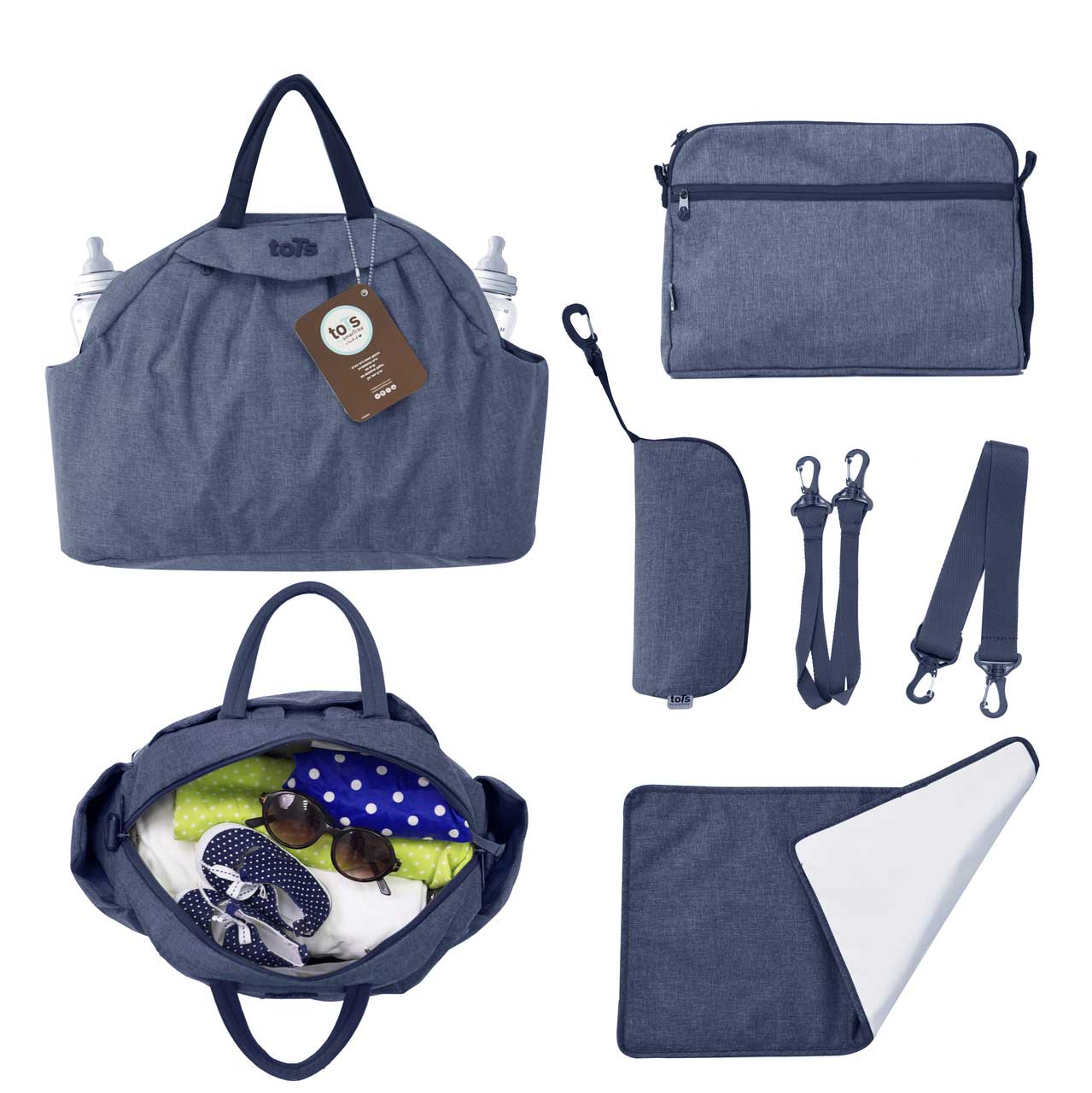 Smart Trike Tots Torba za mame CHIC Melange - Blue - detalj