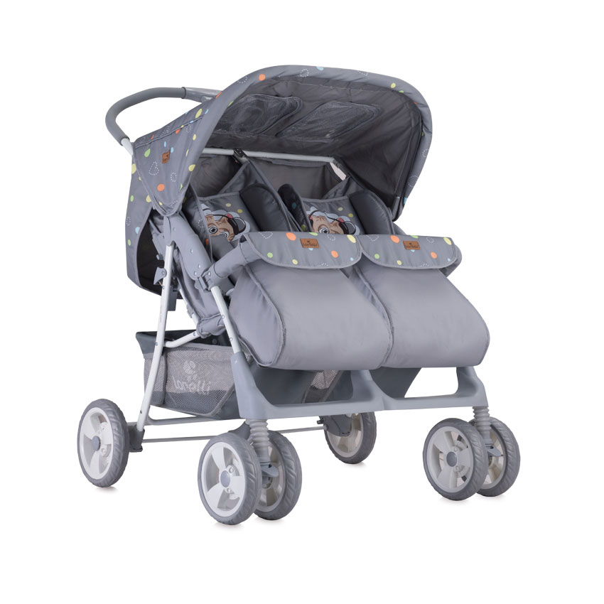 Lorelli Kolica za blizance Twin Grey Cute Kitten - detalj