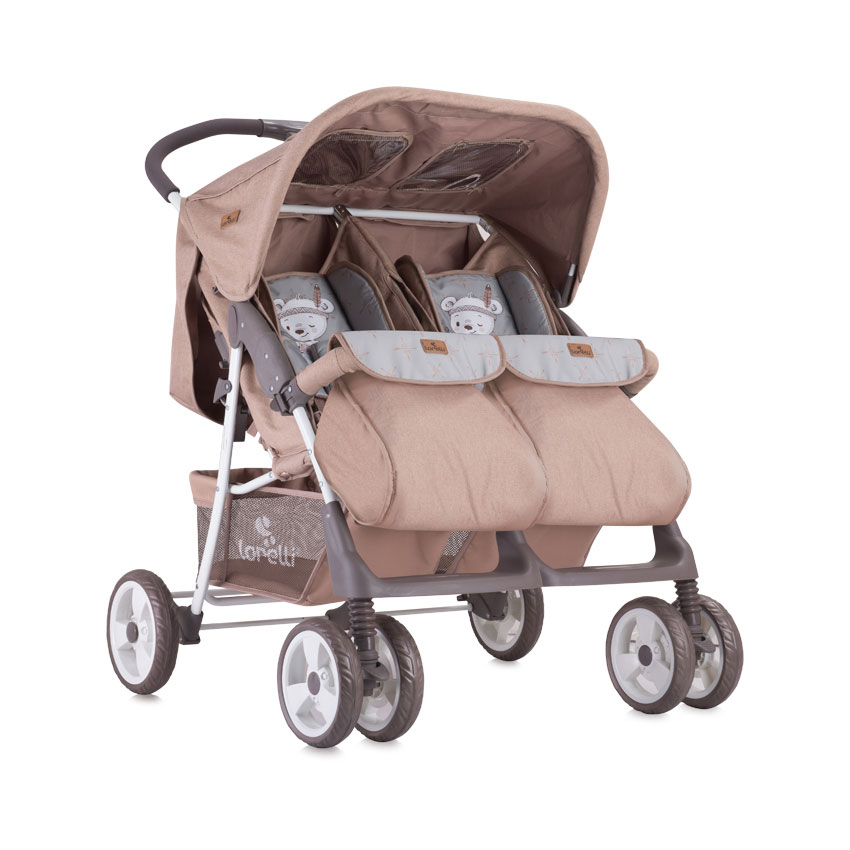 Lorelli Kolica za blizance Twin Beige Indian Bear - detalj