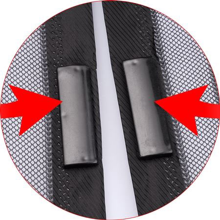 Zavesa sa magnetima - bela - detalj