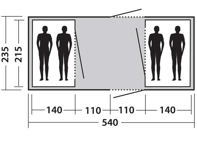 Easy Camp Šator za 4 osobe Huntsville Twin 120184 - detalj