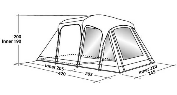 Easy Camp Šator za 4 osobe Richmond 400 120203 - detalj