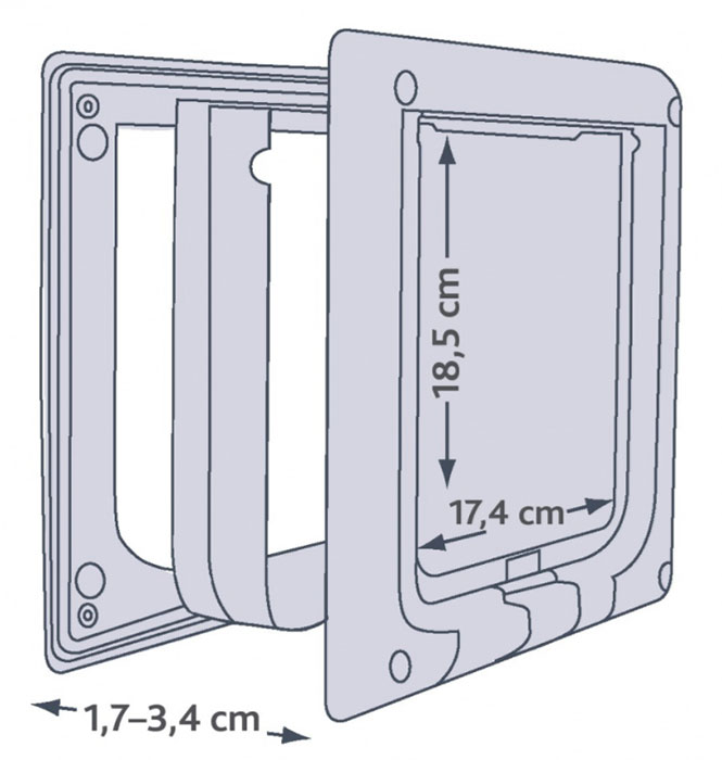 Vratanca za mačke 24x24cm Trixie 3867 - detalj
