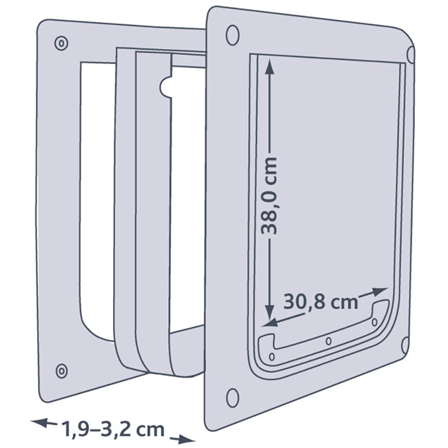 Vratanca za pse 39x45cm dvosmerna Trixie 3879 - detalj