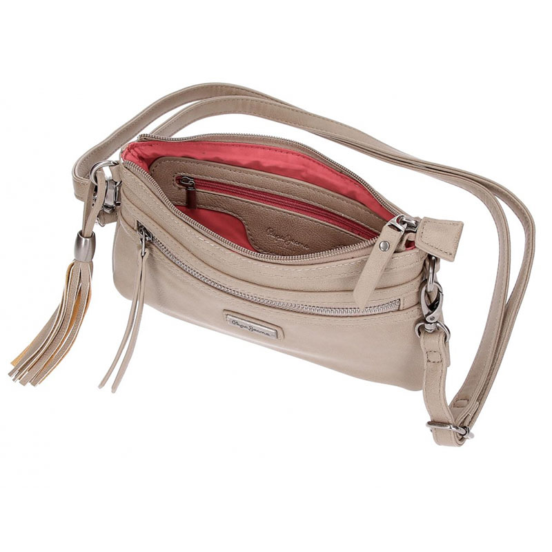 Pepe Jeans Ženska torbica na rame Croc Beige 70250 - detalj