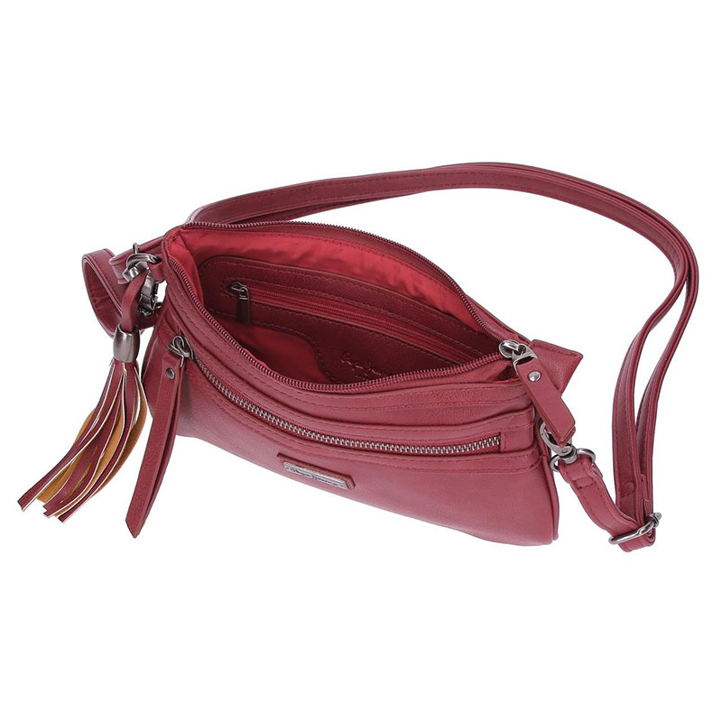 Pepe Jeans Ženska torbica na rame Croc Red 70250 - detalj
